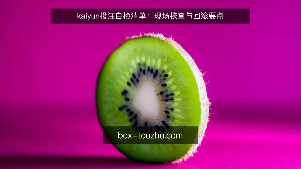 kaiyun投注自检清单：现场核查与回滚要点